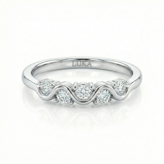 טבעת Infinite Glow – אבני חן וכסף 925 | Luka Jewelry