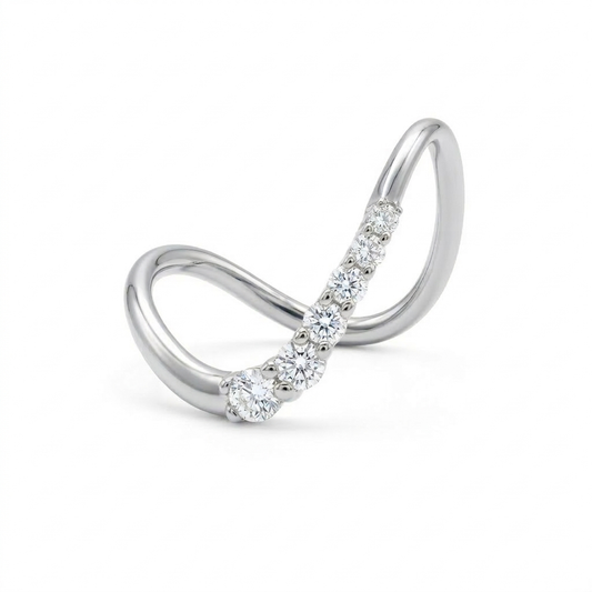 טבעת Infinite Flow – זרימה של אור וכסף 925 | Luka Jewelry