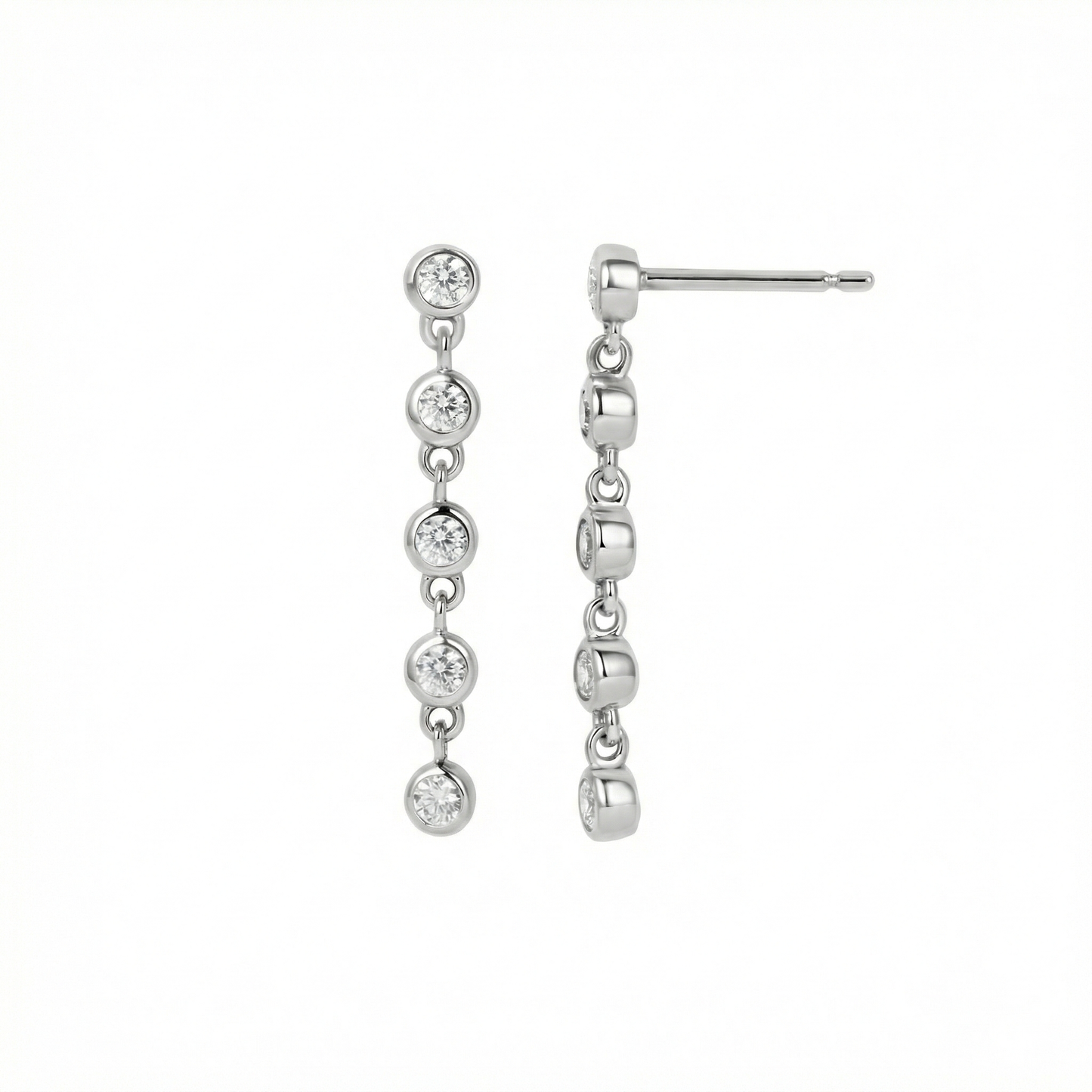 עגילי Luce – יהלומי מעבדה וכסף 925 | Luka Jewelry