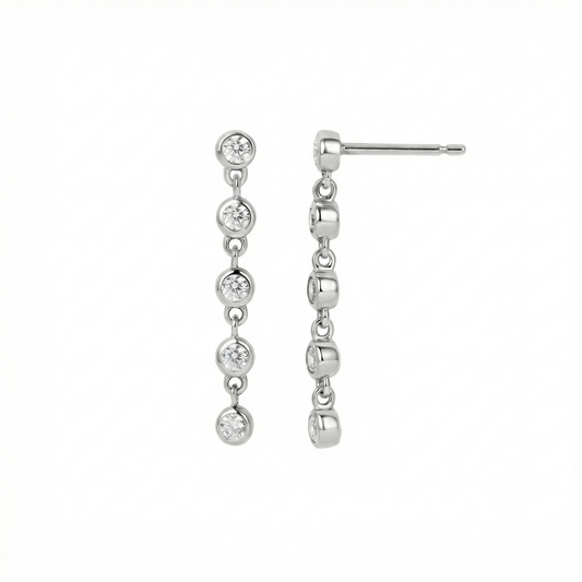 עגילי Luce – יהלומי מעבדה וכסף 925 | Luka Jewelry