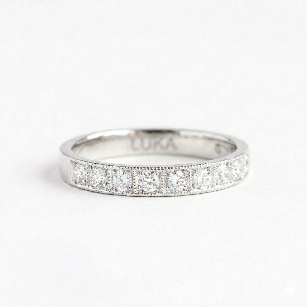 טבעת Niv – שורת יהלומי מעבדה וכסף 925 | Luka Jewelry